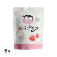 맛있는풍경 유기농 100% 순수딸기 15g, 6개