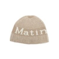 마뗑킴 비니 따뜻한 MATIN STRIPE TWO TONE BEANIE IN BEIGE