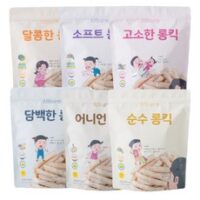 쭈팜 올바름 롱킥 6개세트 아기과자, 1.맛별로 6종 세트, 30g, 6개