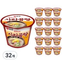 농심 사리곰탕 컵라면 큰사발 111g, 32개