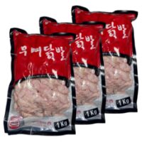 푸드맥스 닭발 원료 무뼈닭발, 1kg, 3개