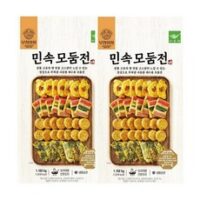 사옹원 모듬전 모둠전 1102g x 2 동태전 오미산적 깻잎전 고기완자, 2개, 1.102kg