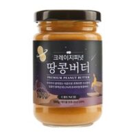 크레이지피넛 땅콩버터 크런치 무설탕 100% 국산 땅콩 버터 잼, 500g, 3개