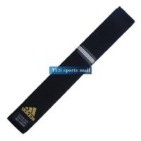 Adidas 고급흑띠 deluxe black belt 유도띠 JUDO BELT 태권도복, 영문자수수공 단면(은색실)