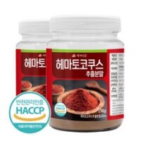 백세식품 헤마토코쿠스 추출분말 250g 병 HACCP 인증제품, 2개