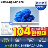 삼성전자 올인원 PC DM530ADA-L78AW (11세대 인텔 i7-1165G7 60.5cm), RAM 8GB + RAM 8GB + SSD 512GB