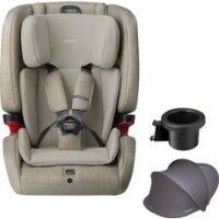 다이치 ISOFIX 브이가드 토들러 리우 카시트 + 선바이저 + 컵 홀더 세트, 웜그레이