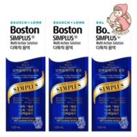 보스톤심플러스 렌즈 세정액, 120ml, 3개